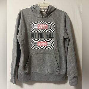 Vans Off the Wall 1966 Gray Hooded Sweatshirt‎ Size Small